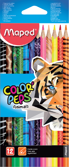 Kleurpotlood Maped Color'Peps Animals set á 12 kleuren