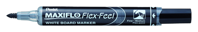 Whiteboardmarker Pentel MWL5SBF Maxiflo rond 1.5-4.5mm zwart