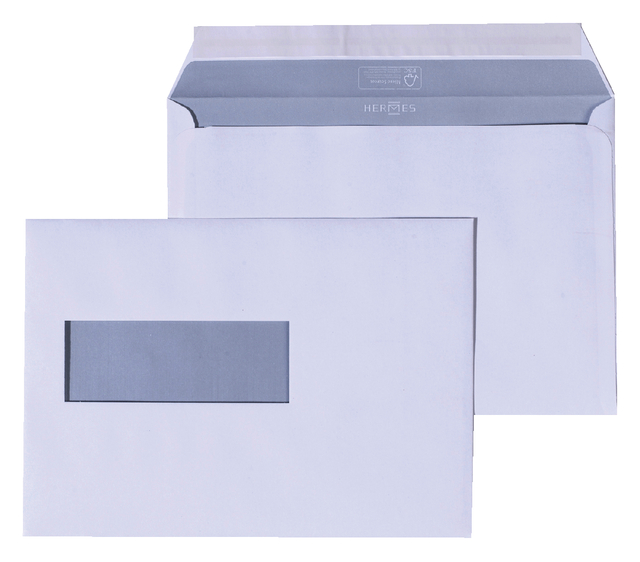 Envelop Hermes EA5 156x220mm venster 4x11links zelfklevend 50 stuks