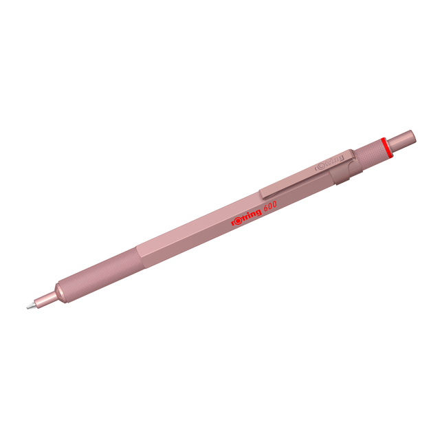 Balpen rOtring 600 medium rosé goud