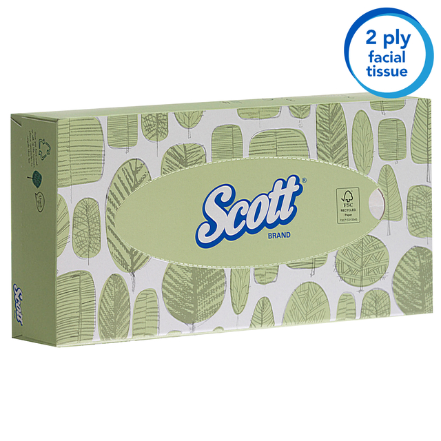 Facial tissues Scott 2-laags 100 vel wit 8837