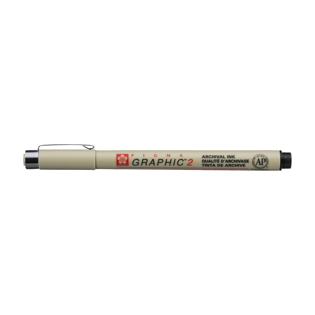 Fineliner Sakura Pigma Graphic 2 2.0mm zwart