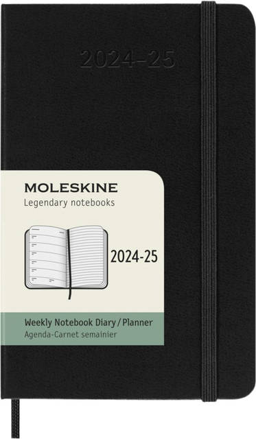 Agenda 2024/2025 Moleskine 18M Planner Weekly 7dagen/1pagina pocket hc black