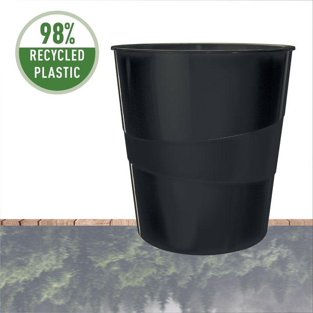 Papierbak Leitz Recycle range 15liter zwart