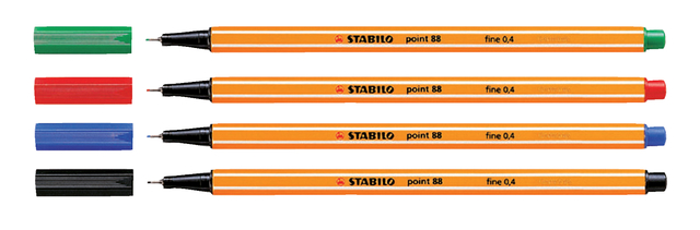 Fineliner STABILO point 88/46 fijn zwart