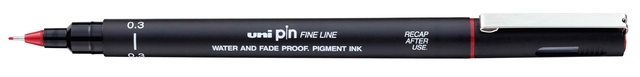 Fineliner Uni-ball Pin 0.3mm rood 12 stuks