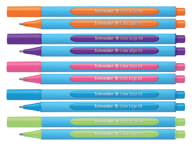 Balpen Schneider Slider Edge extra breed oranje