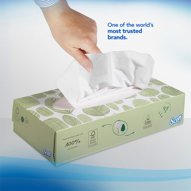 Facial tissues Scott 2-laags 100 vel wit 8837