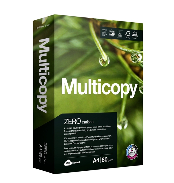 Kopieerpapier Multicopy Zero A4 80gr wit 500 vel