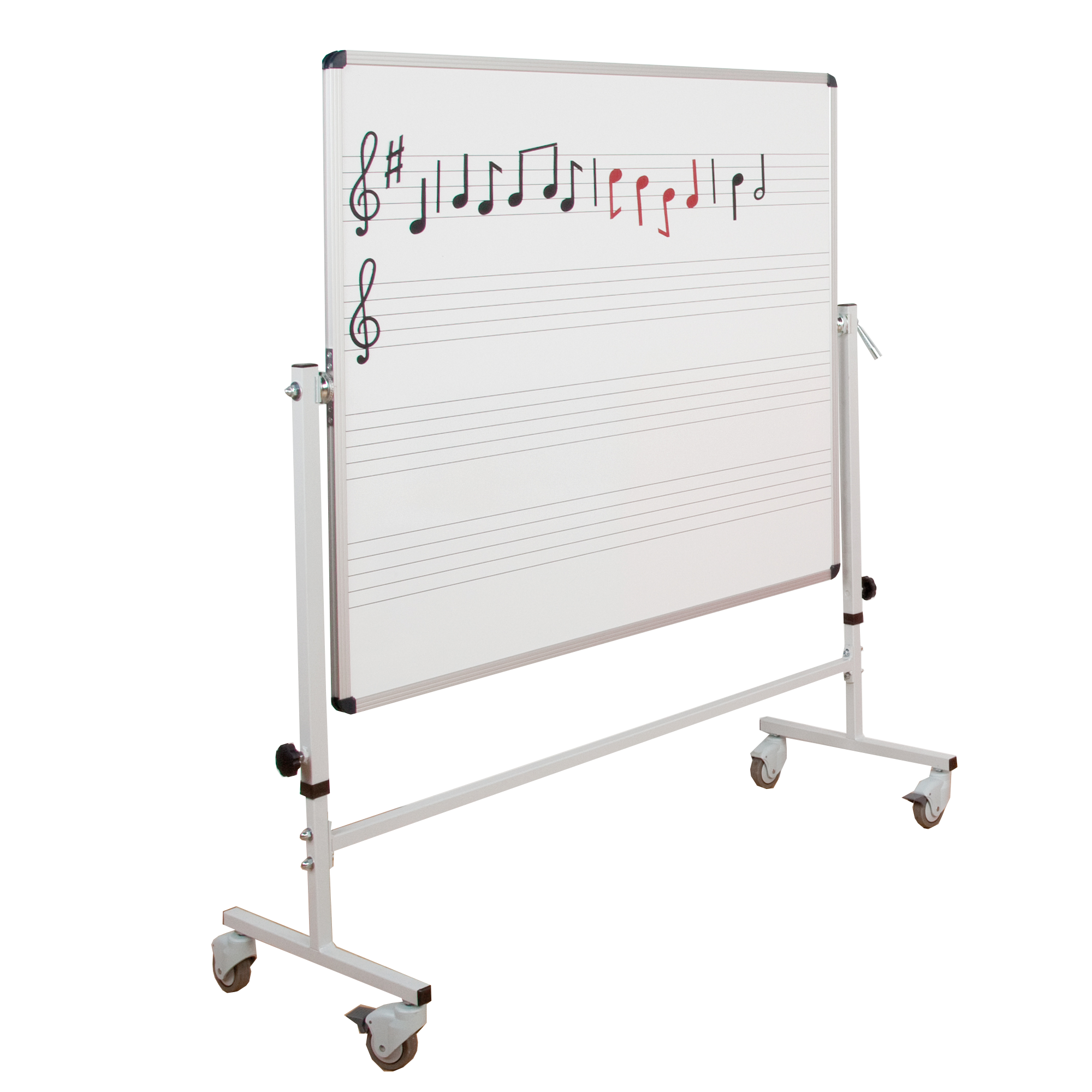 Mobiel whiteboard muziekbord B/H 120x100