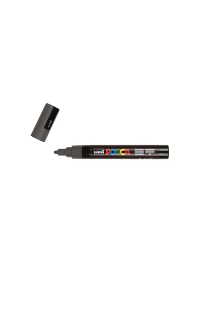 Verfstift Posca PC5M medium diepgrijs