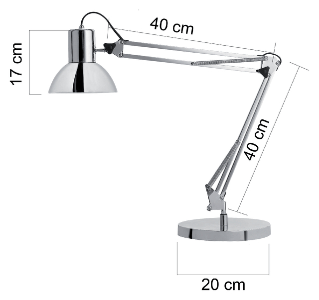 Bureaulamp Unilux Success led chroom