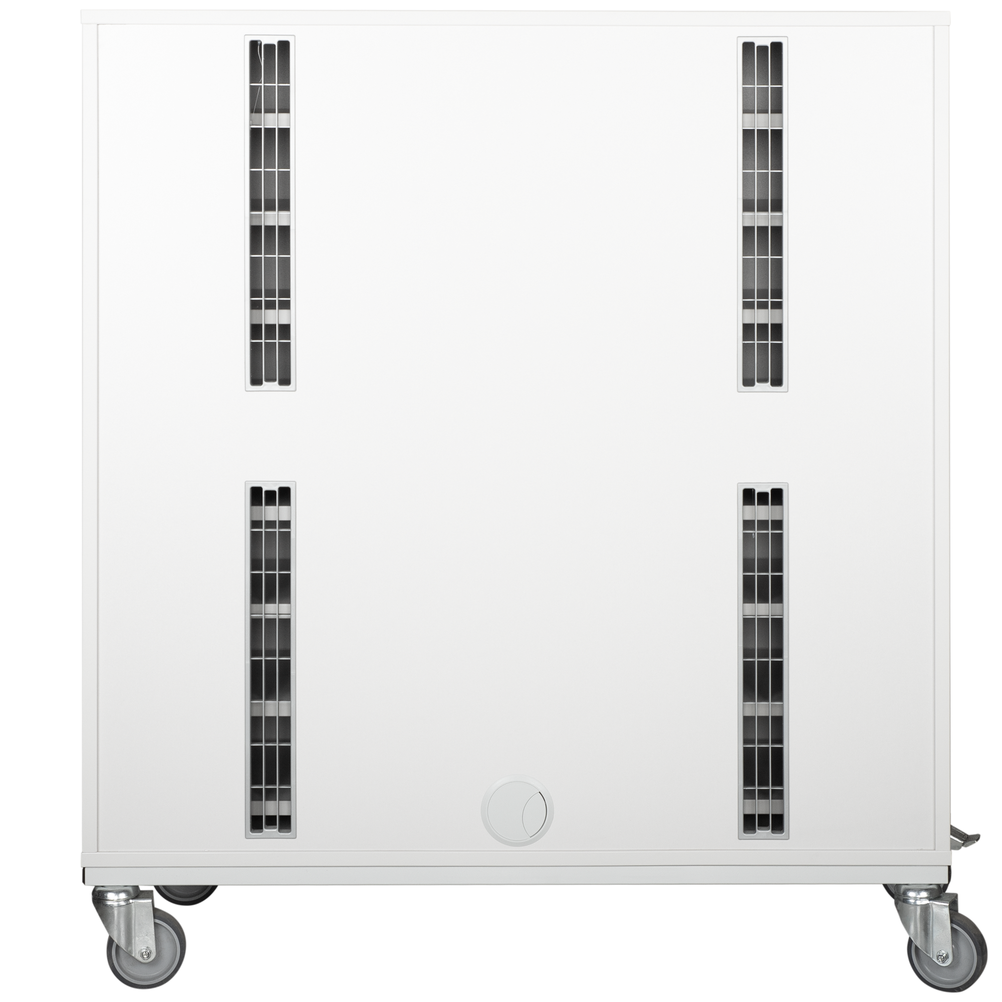 Mobiele notebooktrolley met 16 vakken, telescopisch uitschuifbaar