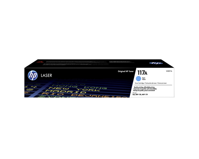 Tonercartridge HP W2071A 117A blauw