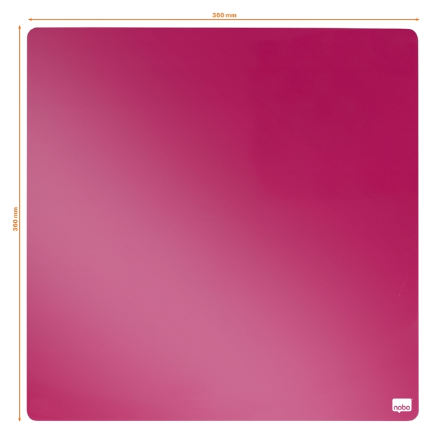 Whiteboard Nobo tegel 36x36cm roze magnetisch