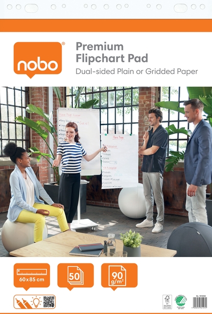 Flipover Nobo premium 60x85cm dubbelzijdig 2x 50vel