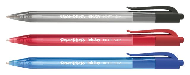 Balpen Paper Mate Inkjoy 100RT medium rood