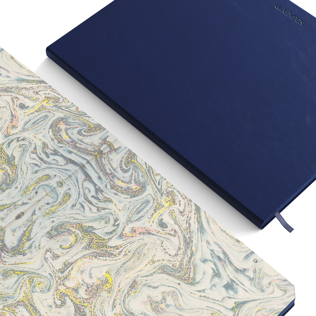 Notitieboek de KEMPEN Silence 171x220mm blanco 192 pagina's 90gr donkerblauw