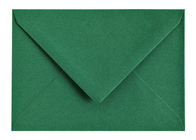 Envelop Papicolor C6 114x162mm dennengroen pak à 6 stuks