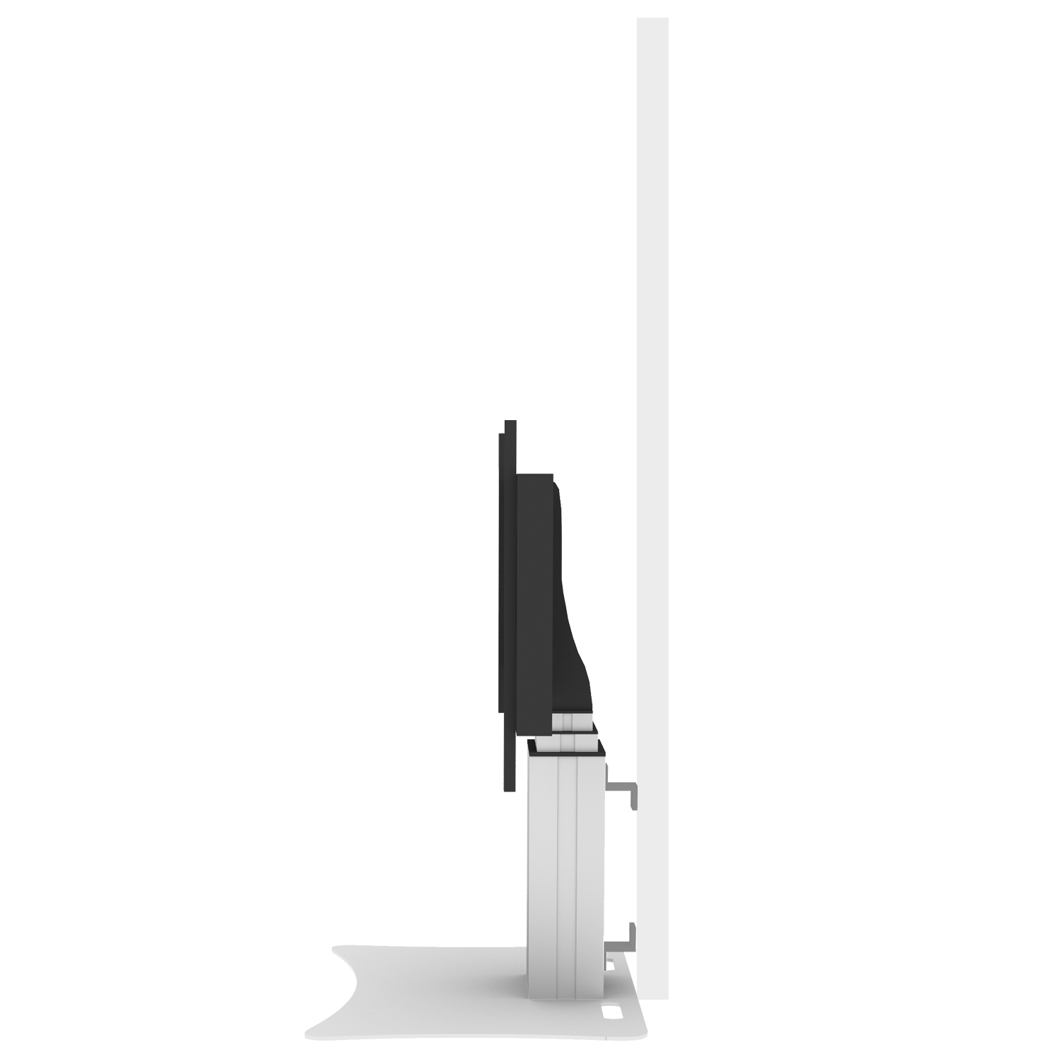 Elektrisch in hoogte verstelbare XL monitorstandaard, 70 cm slag