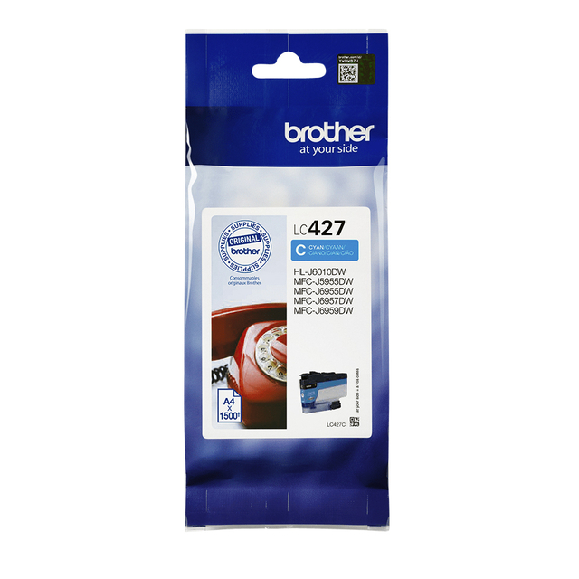 Inktcartridge Brother LC-427C blauw