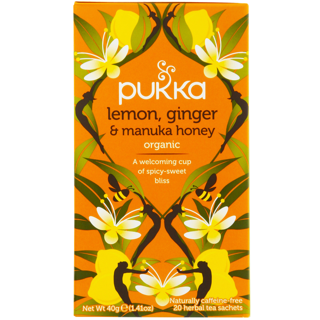 Thee Pukka lemon ginger & manuka honey 20 zakjes