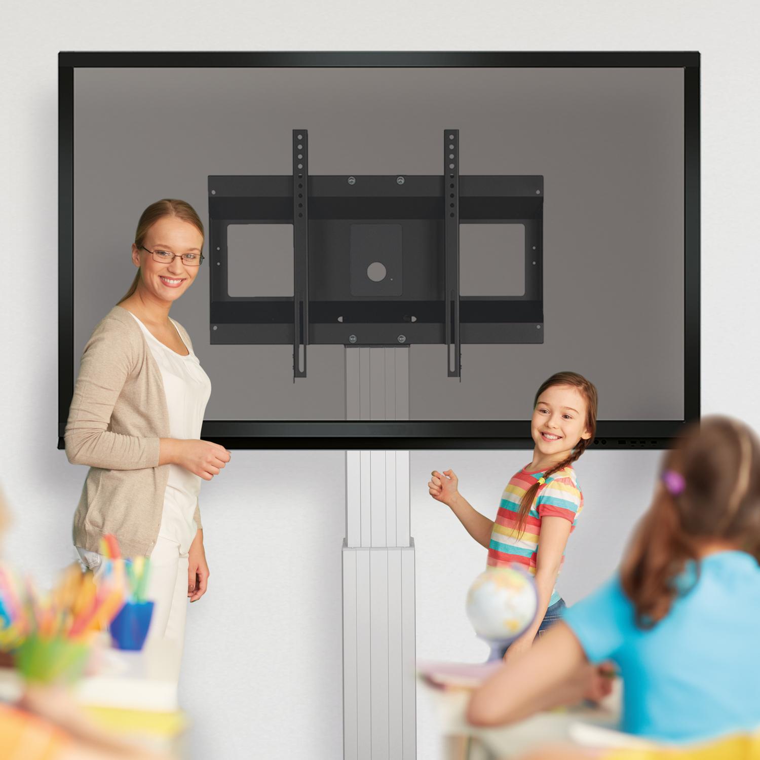 Elektrisch hoogte verstelbaar TV standaard 115-165 cm voor 42 tot 100 inch schermen voor wandmontage