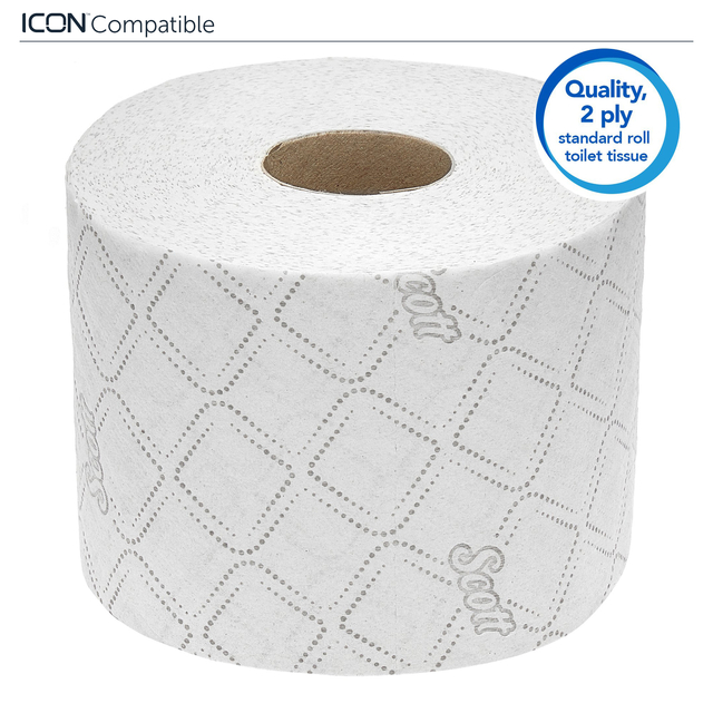 Toiletpapier Scott Essential 2-laags 600 vel wit 8517