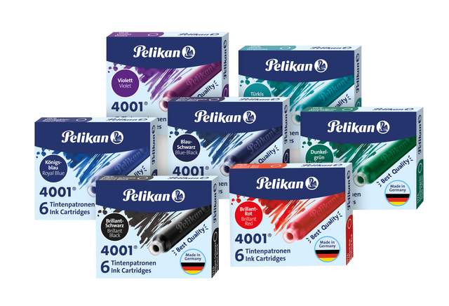 Inktpatroon Pelikan 4001 rood 6 stuks