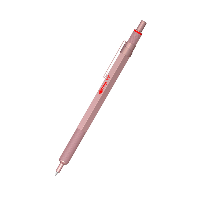 Balpen rOtring 600 medium rosé goud