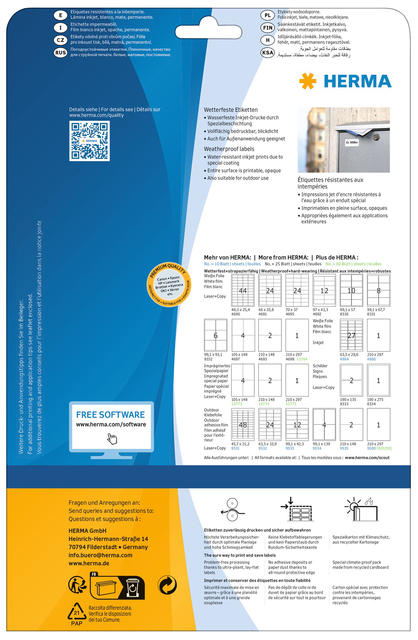 Etiket HERMA 4866 210x297mm weerbestendig wit 10stuks