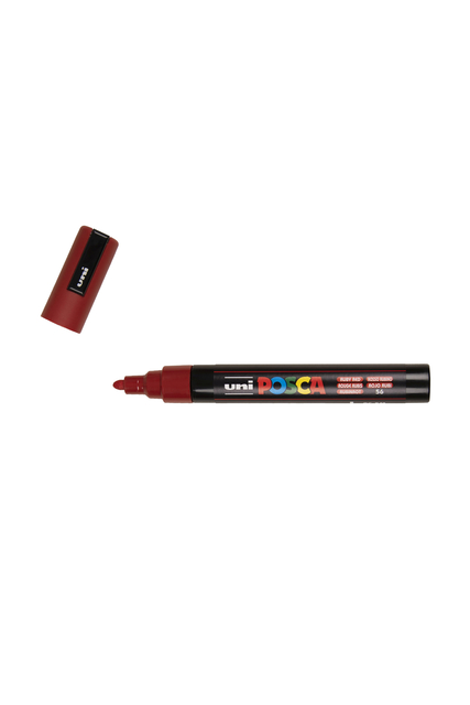 Verfstift Posca PC5M medium robijnrood