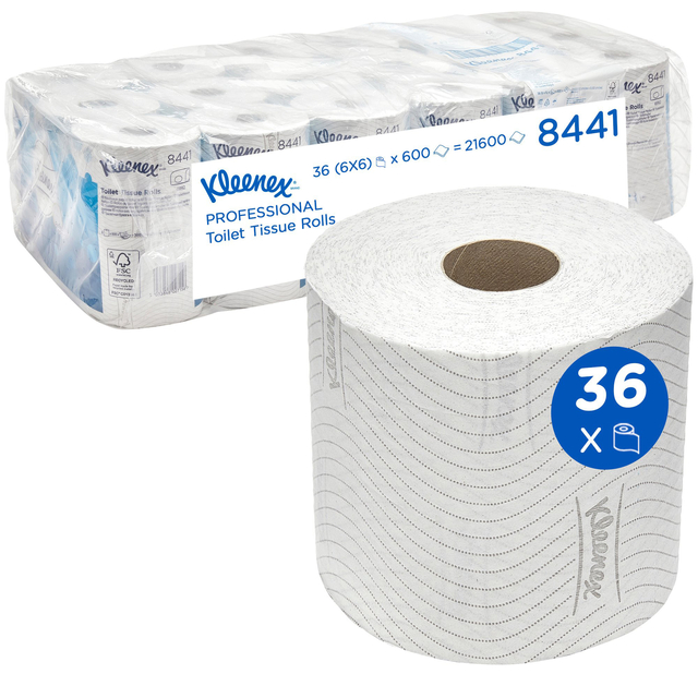 Toiletpapier Kleenex 2-laags 600 vel wit 8441