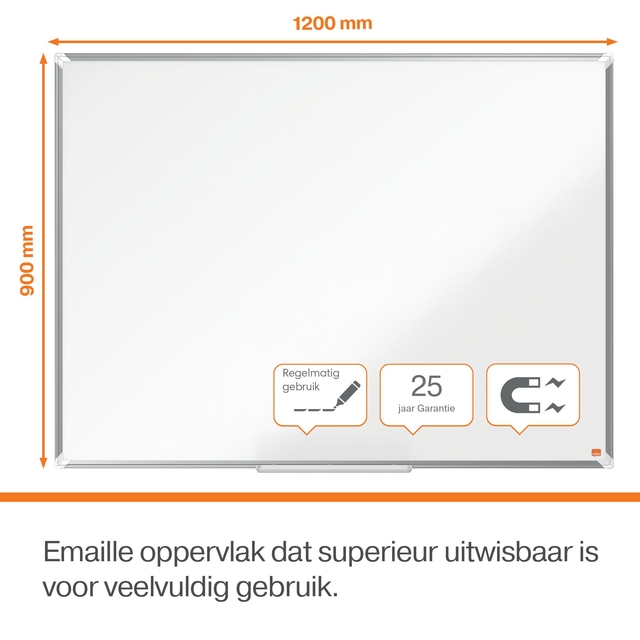 Whiteboard Nobo Premium pPus magnetisch 90x120cm emaille