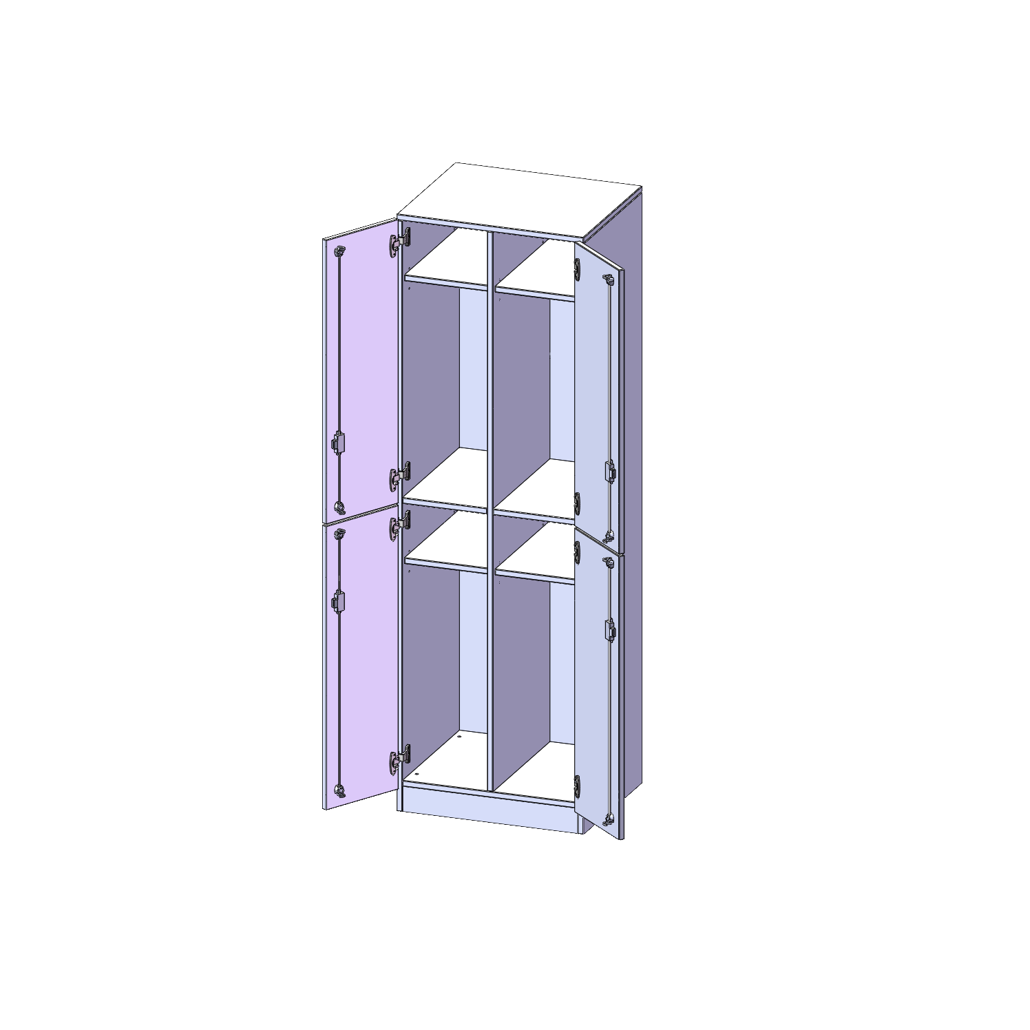 Lockerkast, 5 maphoogtes - Serie evo180