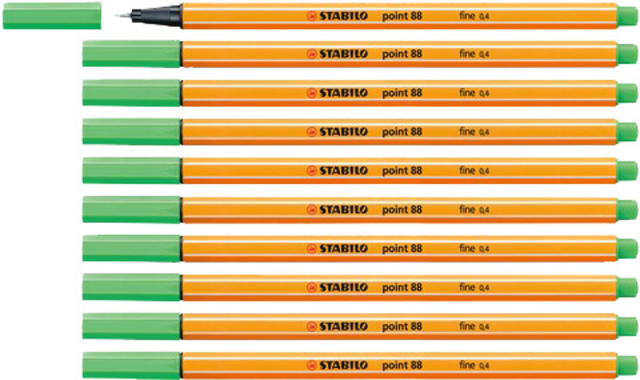 Fineliner STABILO point 88/16 fijn licht smaragdgroen