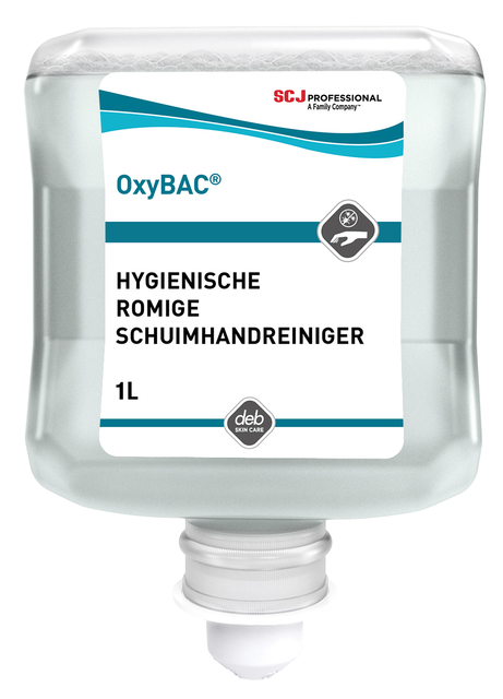 Handreiniger SCJ Oxy Bac Foam Wash antibacteriëel parfumvrij 1000ml