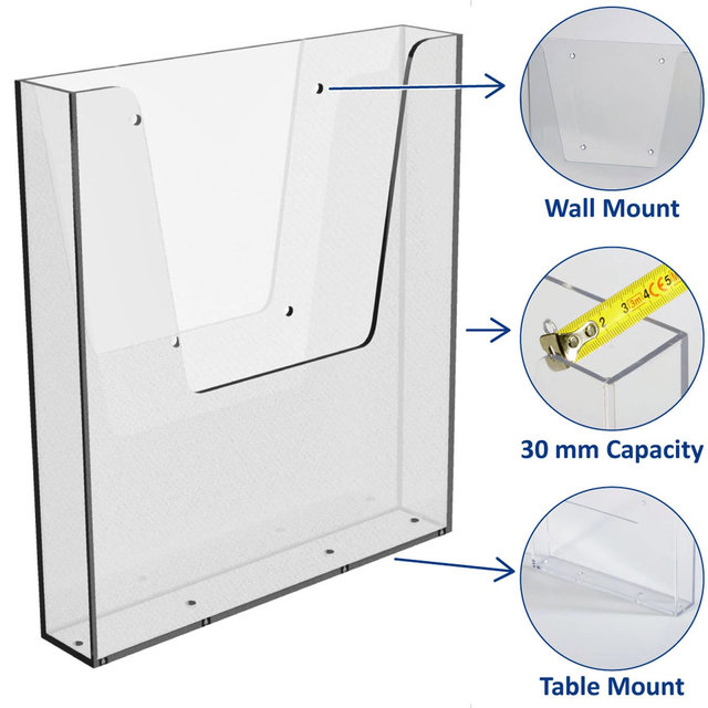Folderhouder Europel wand A4 transparant