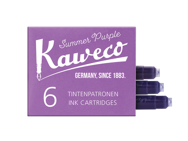 Inktpatroon Kaweco aubergine doosje à 6 stuks