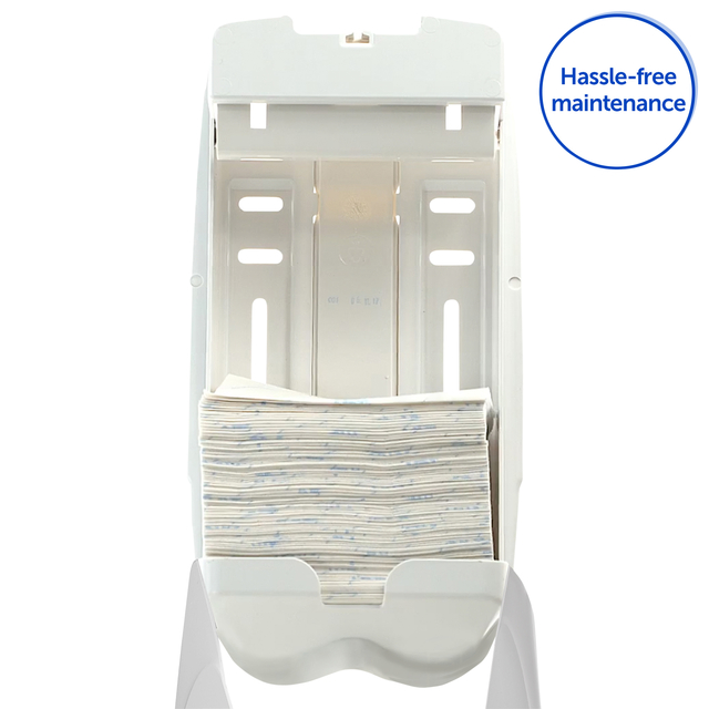 Toiletpapierdispenser Kimberly Clark Aquarius gevouwen wit 6946