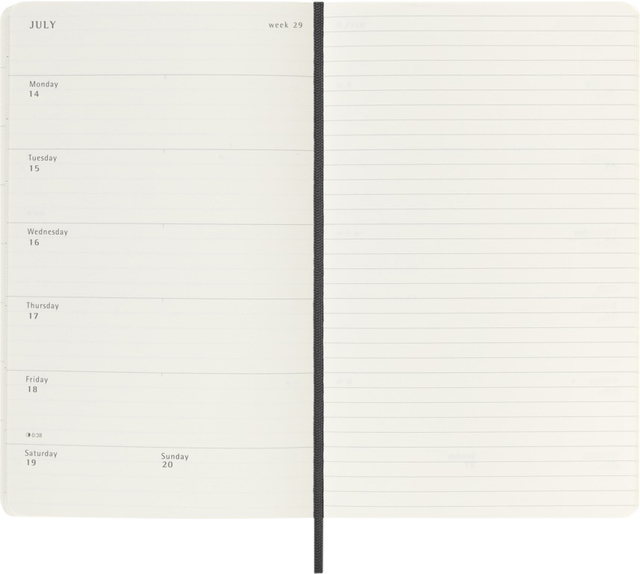 Agenda 2025 Moleskine 12M Planner Weekly 7dagen/1pagina large sc black