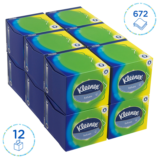 Facial tissues Kleenex kubus 3-laags 56 vel wit 8825