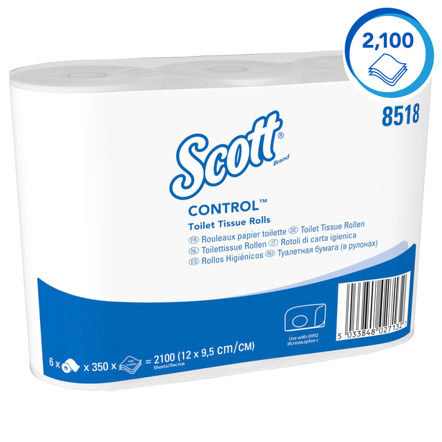 Toiletpapier Scott Control 3-laags 350 vel wit 8518