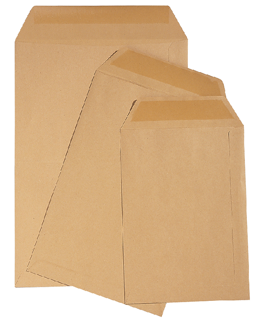 Envelop Quantore loonzak 95x145 70gr bruin 1000 stuks