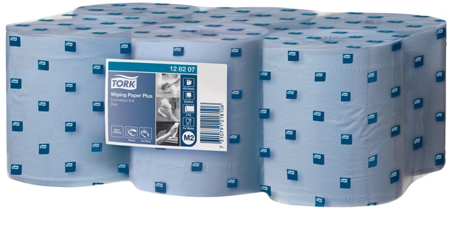 Poetspapier Tork M2 Plus Advanced 2-laags 158m blauw 128207