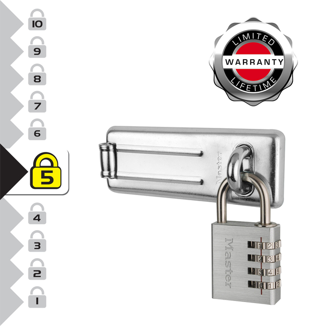 Hangslot MasterLock overval + aluminium 40mm