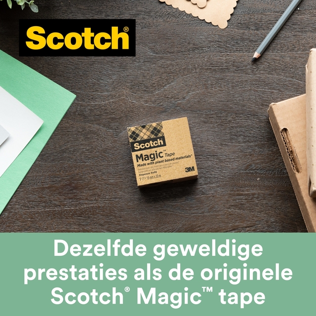 Plakband Scotch Magic 900 19mmx33m onzichtbaar mat 9 rollen