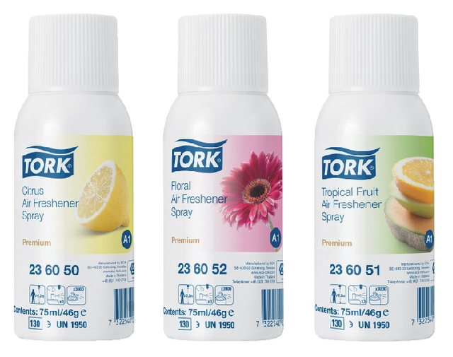 Luchtverfrisser Tork A1 Premium spray tropisch fruit 236051