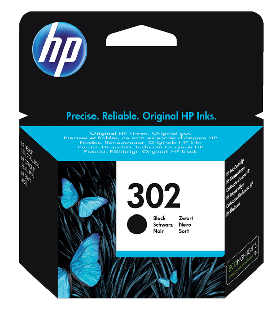 Inktcartridge HP F6U66AE 302 zwart