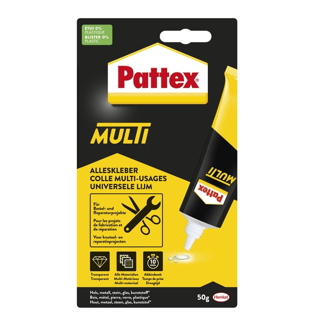 Alleslijm Pattex Multi tube 50gram op blister